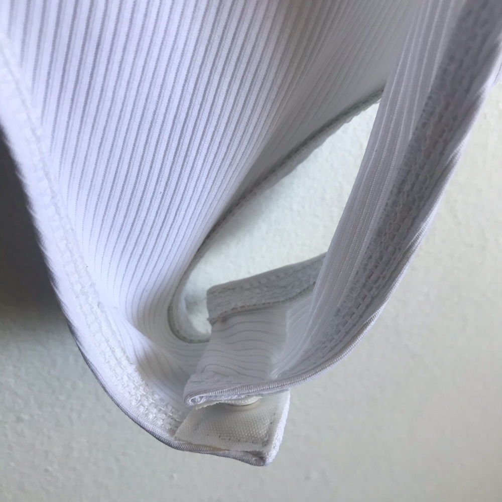 White Ruffle Ribbed Bodysuit - Picture 3 of 3